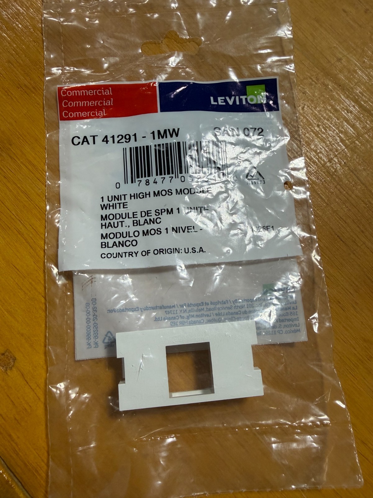 Leviton   41291-1MW		High MOS Module White