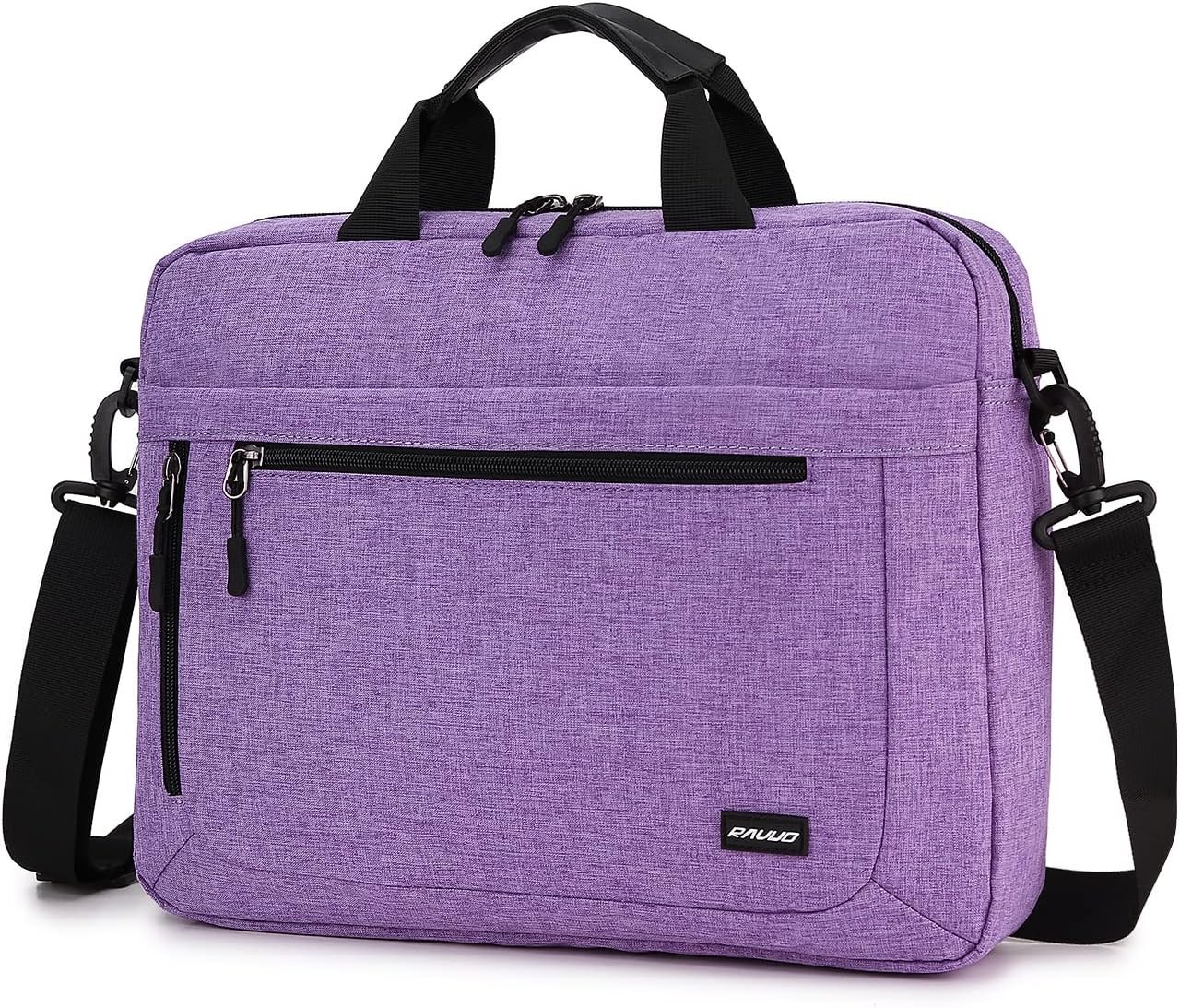 RAVUO Laptop Bag for Women, Water Resistant Lightweight 17inch 17inch--purple 