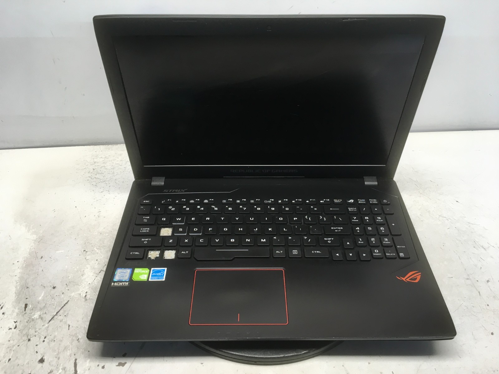 Asus ROG Strix GL553VD-DS71 Intel i7 7th Gen No RAM NO HDD No Batt - FOR PARTS