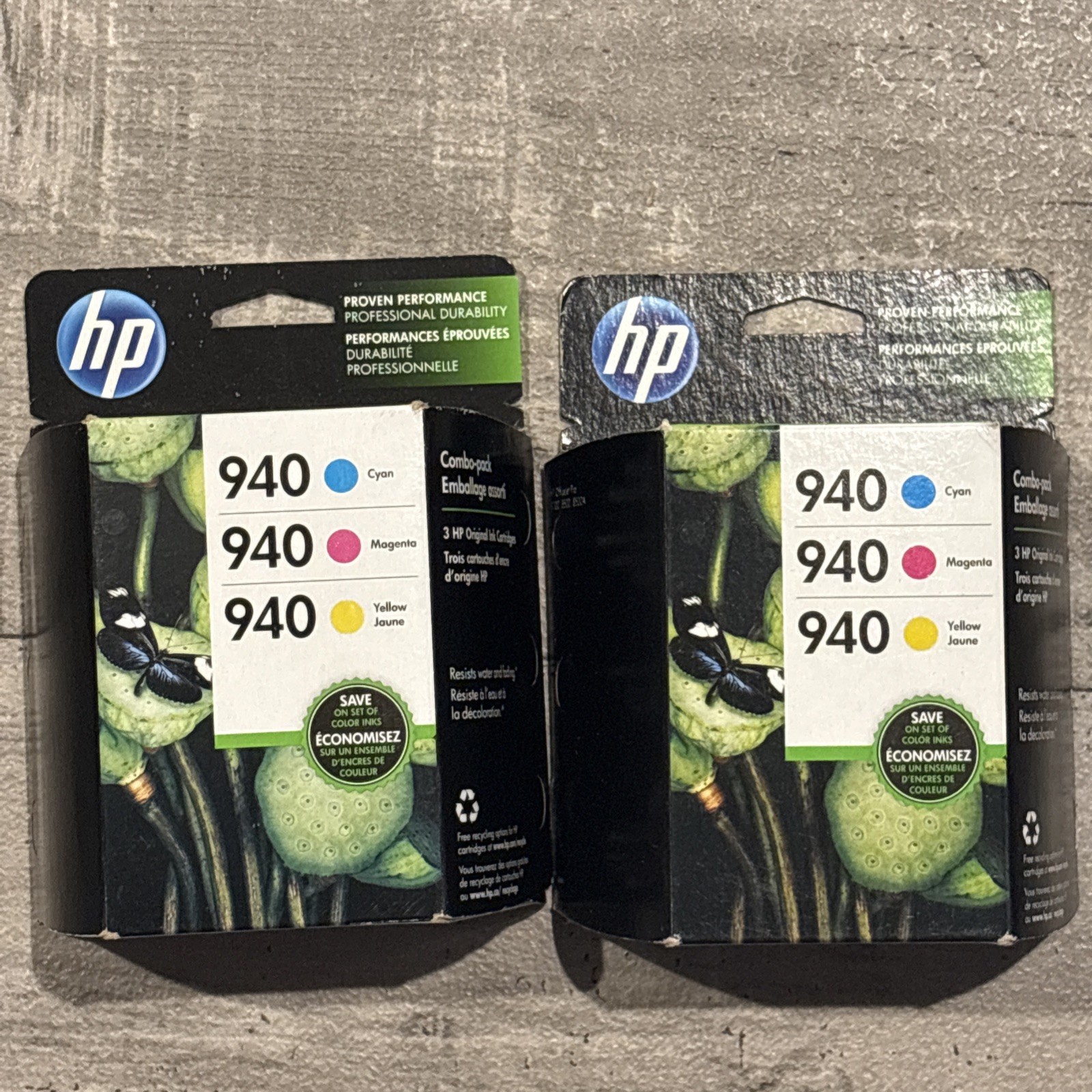 Lot 2x EXPIRED HP 940 Officejet Color Ink Cartridges Cyan Magenta Yellow EXPIRED