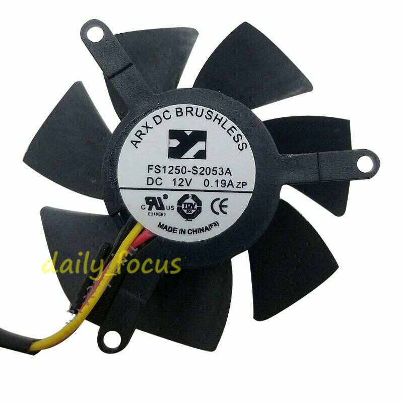 for Gigabyte GTX 1050 Ti FS1250-S2053A 12V 0.19A 4.5cm diam. Graphics Card Fan