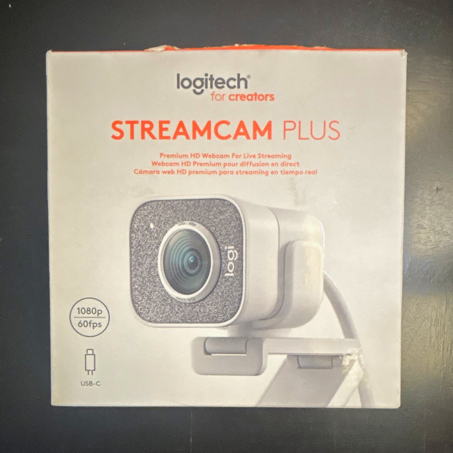 Logitech StreamCam Plus USB-C 1080p 60fps Autofocus HD Webcam, White