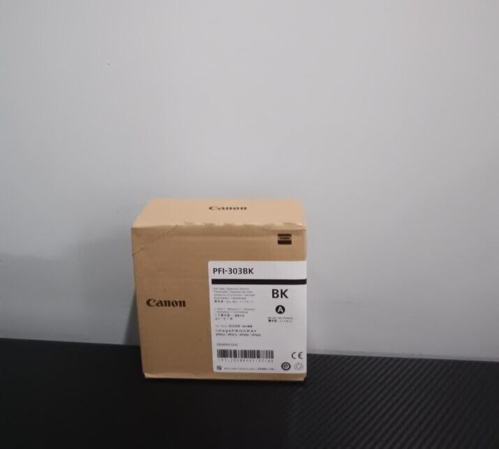 Canon PFI-303BK Black Standard Yield Ink Cartridge 2958B001AA Exp 2017