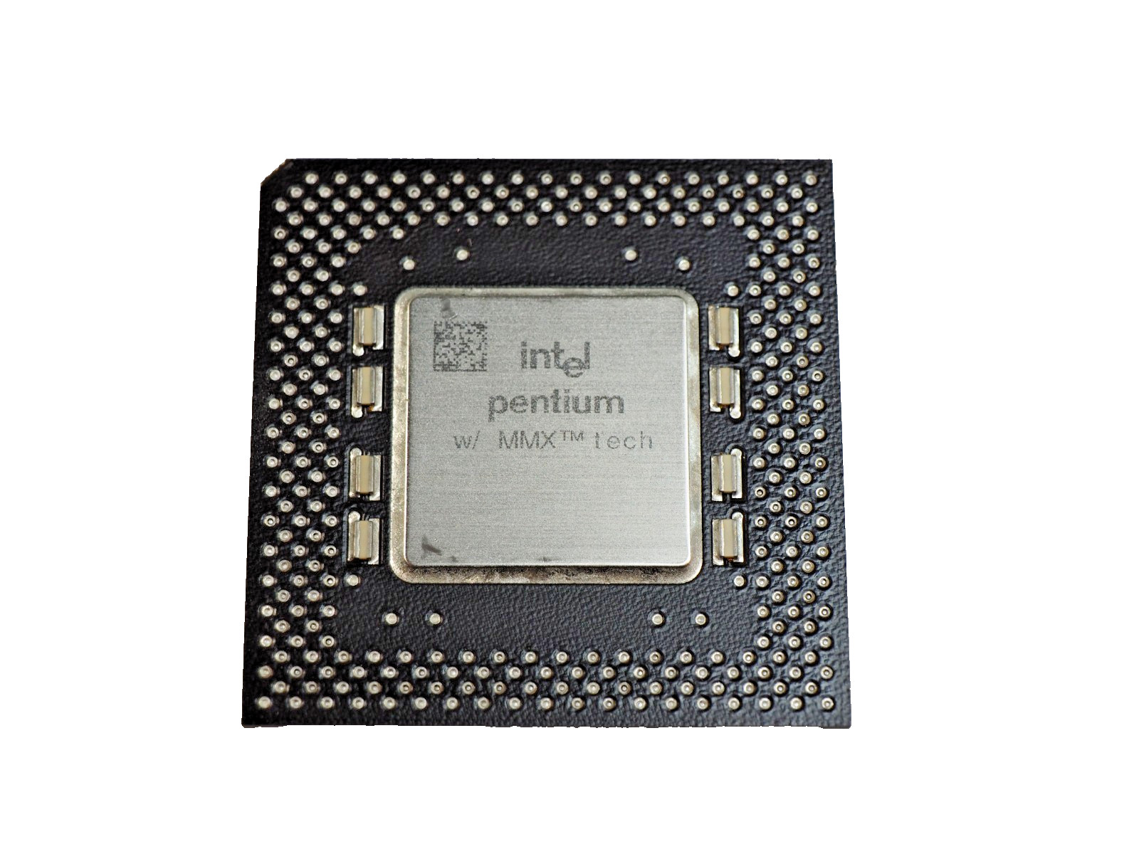 Vintage Intel Pentium MMX 200MHz 32-Bit Gold Socket 7 SL27J Processor CPU