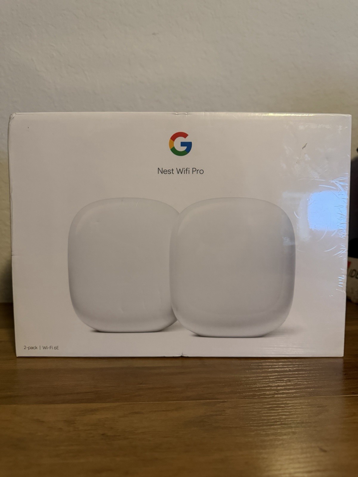 NEW Google Nest Wifi Pro Wi-Fi 6E Mesh Router 2 Pack Snow GA03689-US Sealed