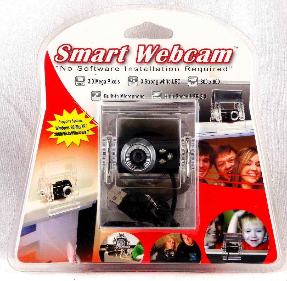 Next Products Smart Webcam with Microphone & LED 3.0 MP Brand New 