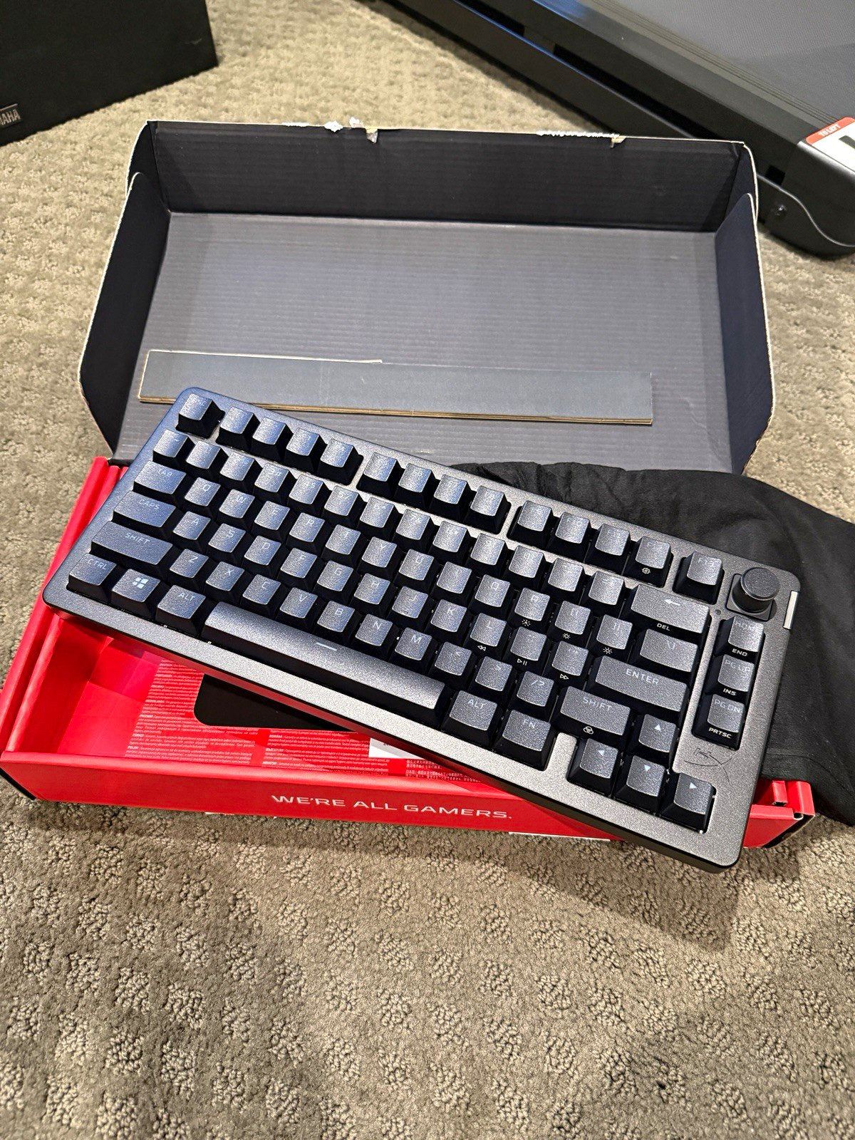 HyperX Alloy Rise 75 Gaming Keyboard Black RGB Removable Top Plate QWERTY