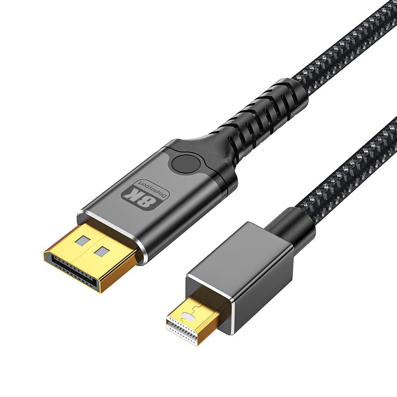 16FT 8K 60Hz Mini DisplayPort To DisplayPort Cable DP 1.2 Thunderbolt 2 PC