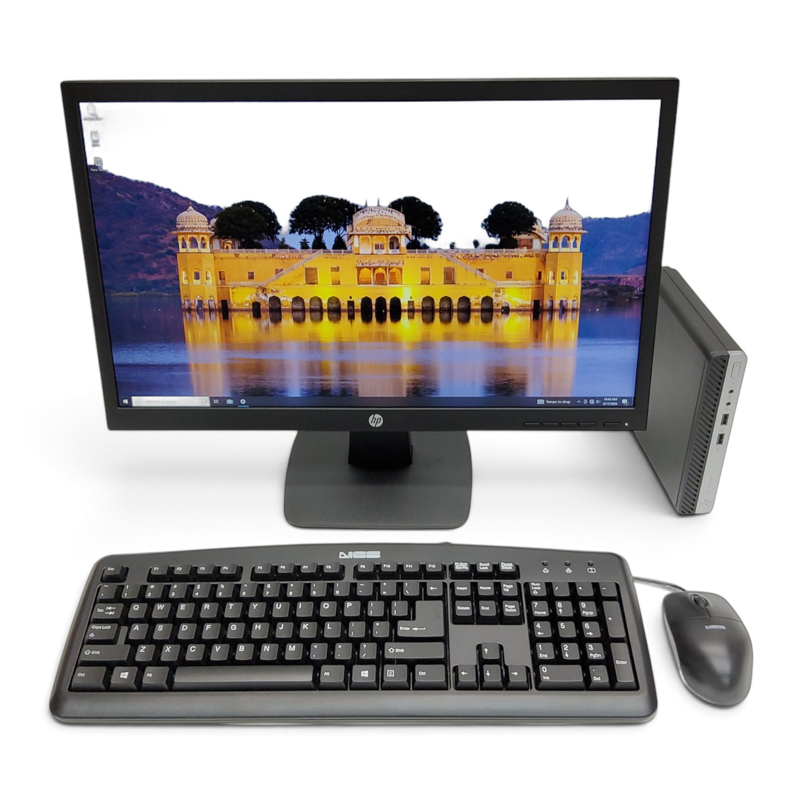 HP ProDesk Mini 6-Core i5 16GB 256GB NVMe SSD Wi-Fi + New HP 22" FHD Monitor