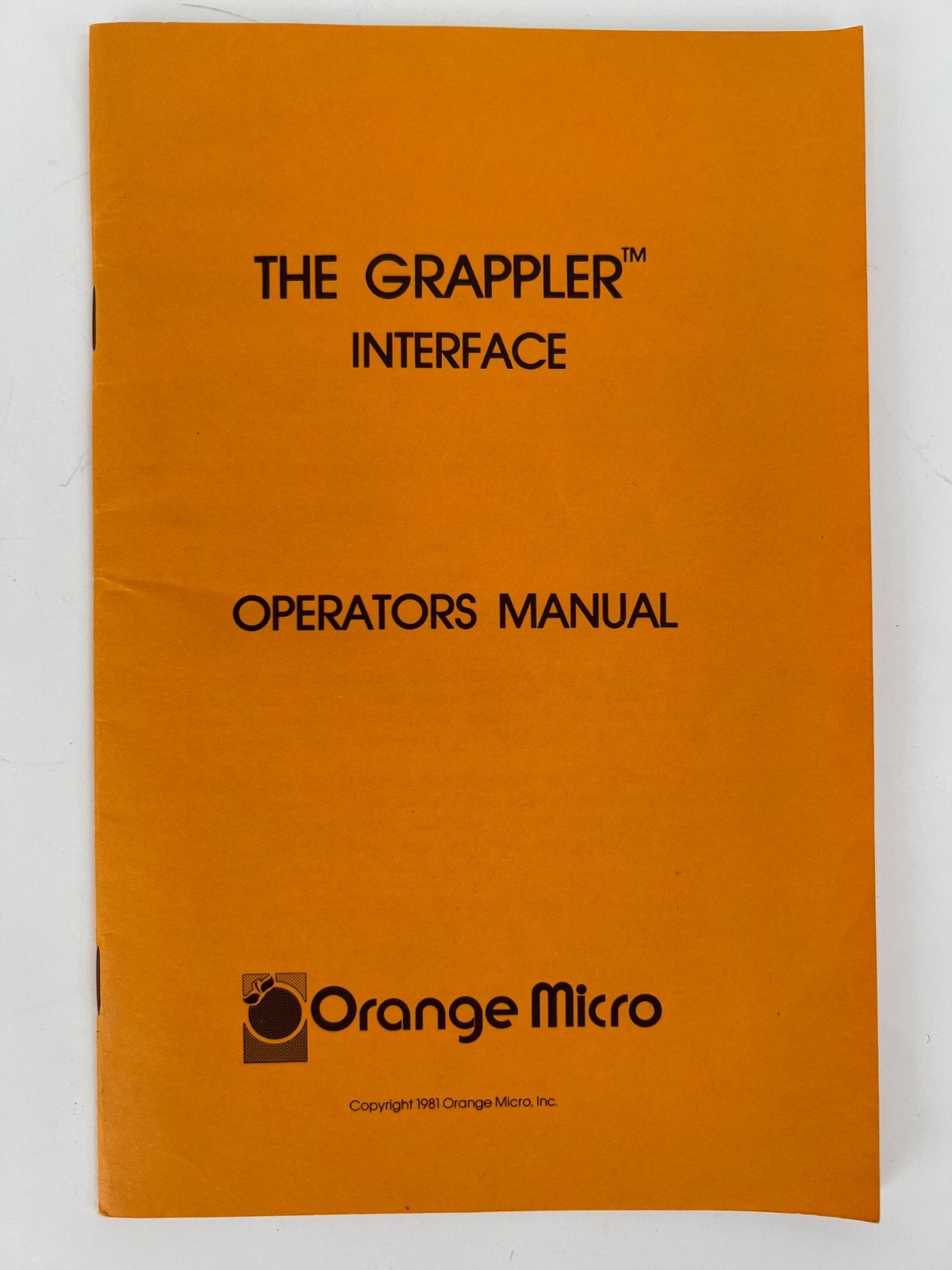 Orange Micro The Grappler Interface Operators Manual