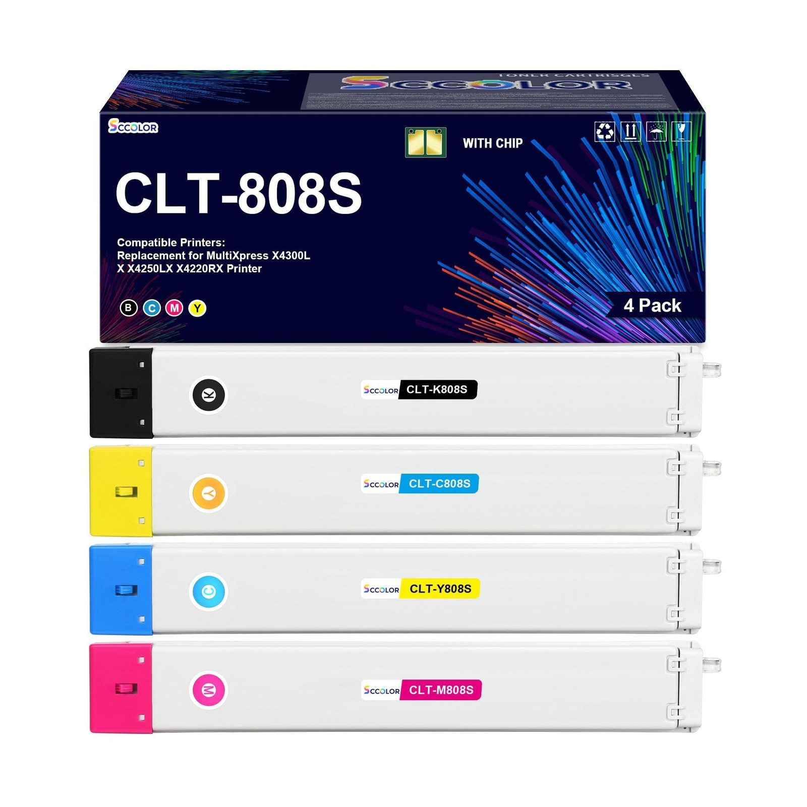 CLT-808S Toner Cartridge High Yield 23500 Pages Compatible for Samsung CLT-K8...
