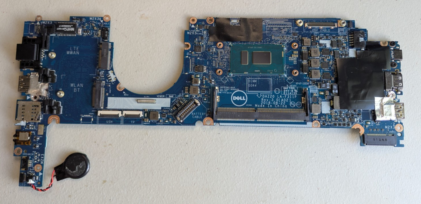 NEW OEM Dell Latitude 7290 7390 OEM Intel i7-8650u 1.9GHz Motherboard T46Y8