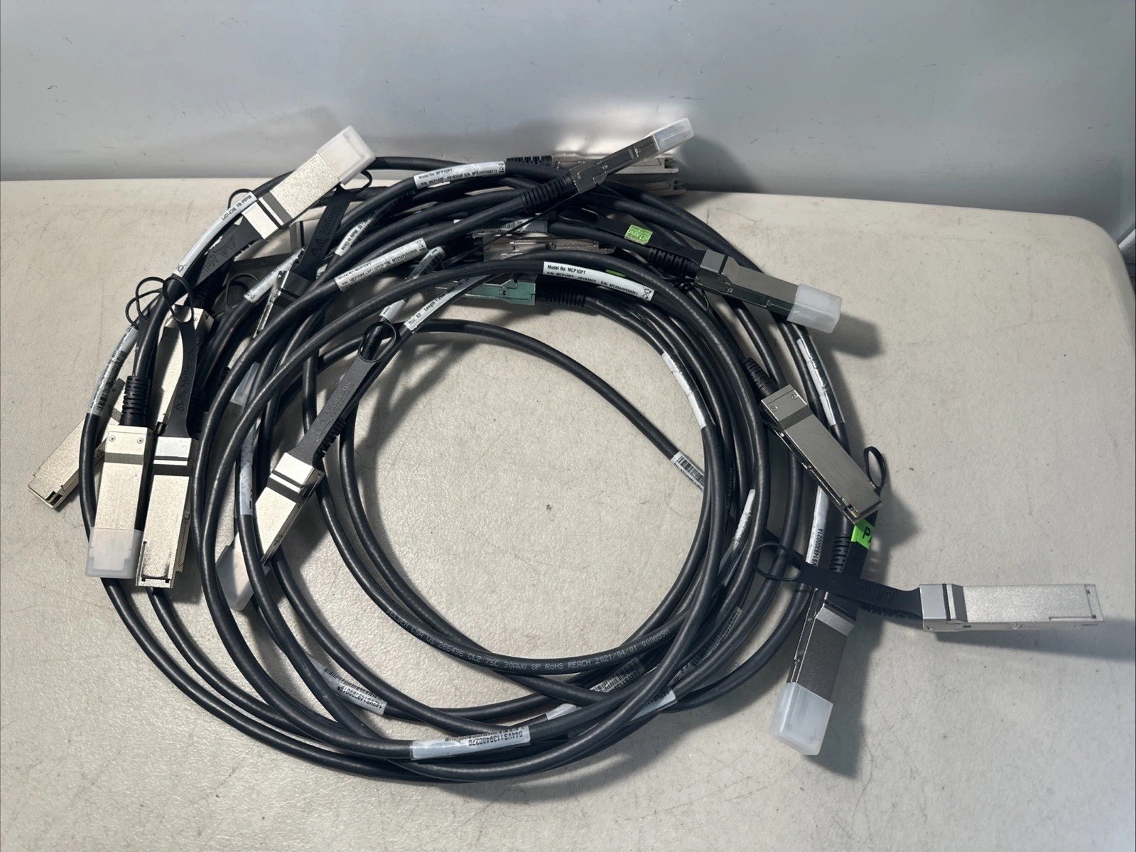 Lot of 9 Mellanox MCP10PT-H01B30U2 QSFP+ 40GbE 1.25m DAC Copper Cables
