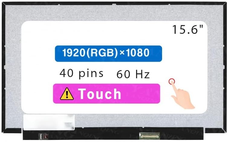 15.6" LCD Screen for HP 15-FD1073NR 15-FD1447NR FHD 40pin Touch Display