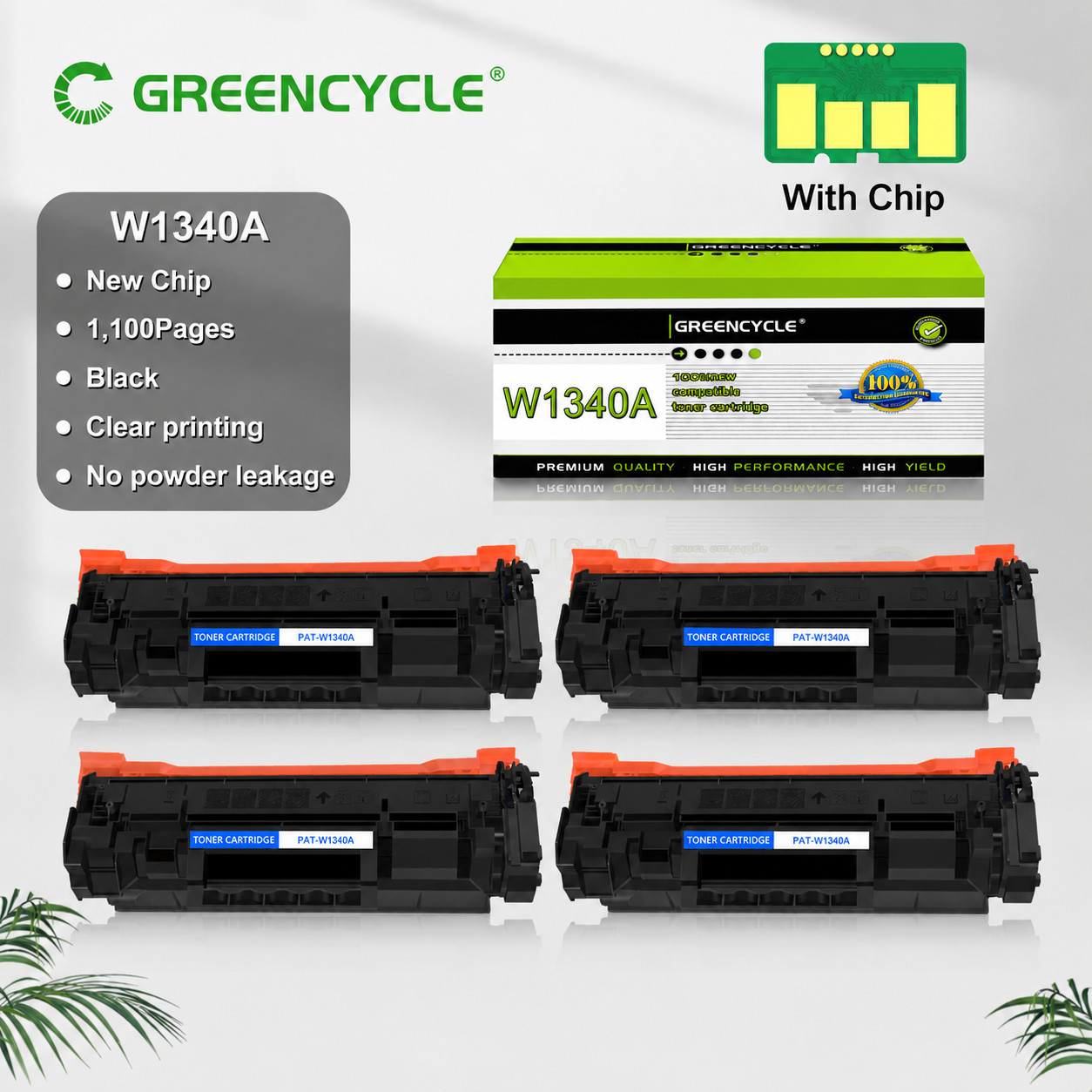 [ WITH CHIP ] 4PK Compatible W1340A Toner With HP 134A M209dw MFP M234dw M234sdw