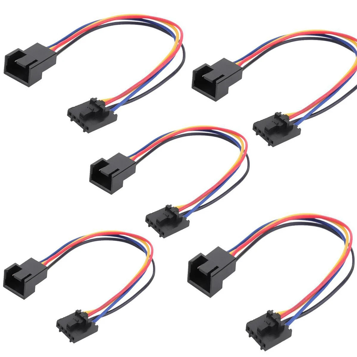 5 Pack 5Pin to 4Pin Standard PC Fan Adapter Cable for Dell