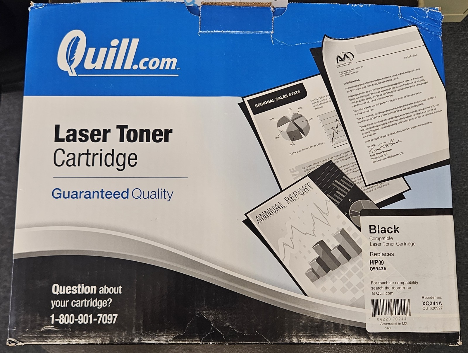 NEW Sealed Quill XQ341A/CS 620927 Toner–HP 42A Q5942A Compatible–4240/4250/4350