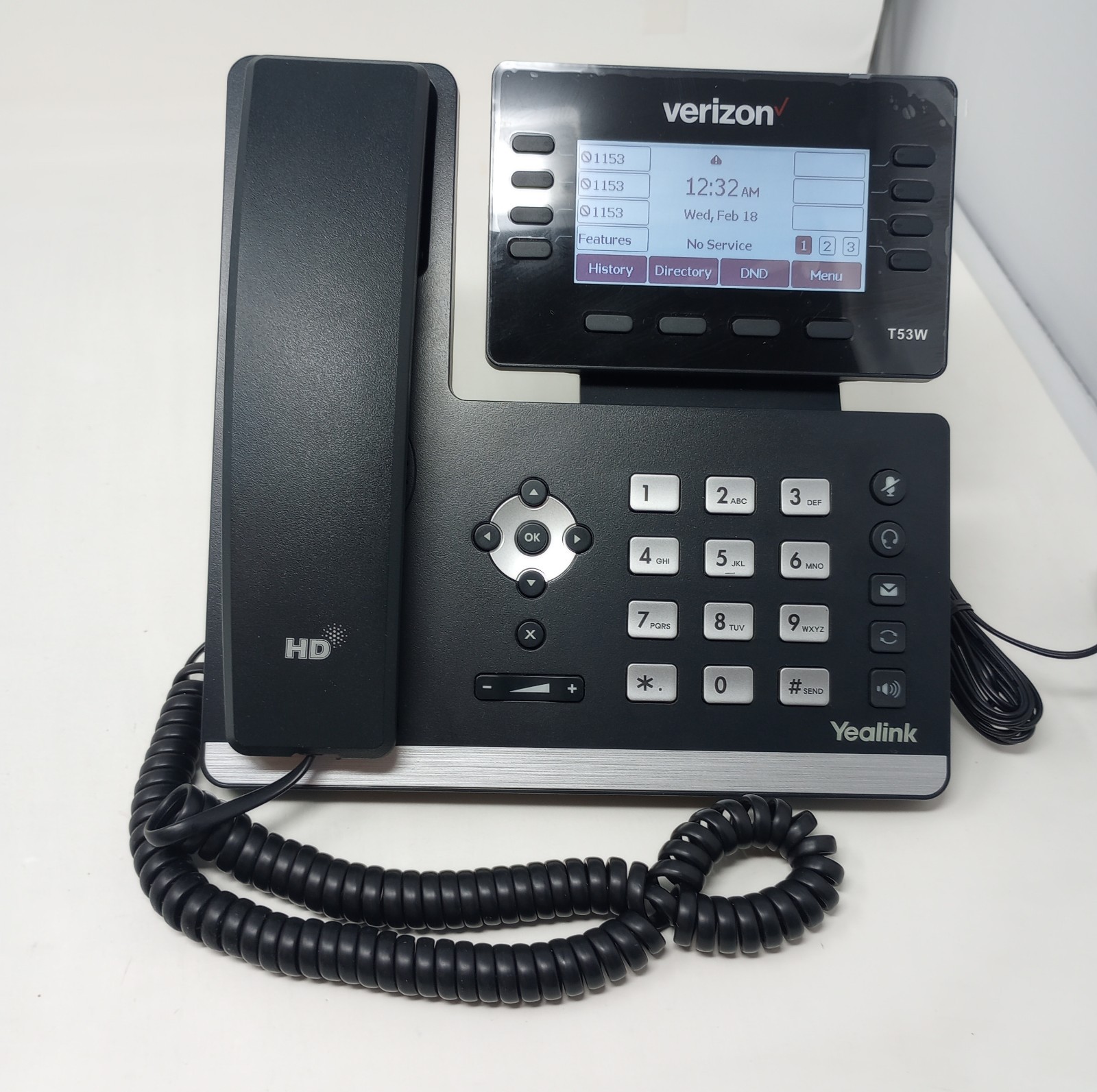 Yealink Prime Business Phone SIP-T53W (Inc. Base, Stand, Receiver, & AC Adapter)