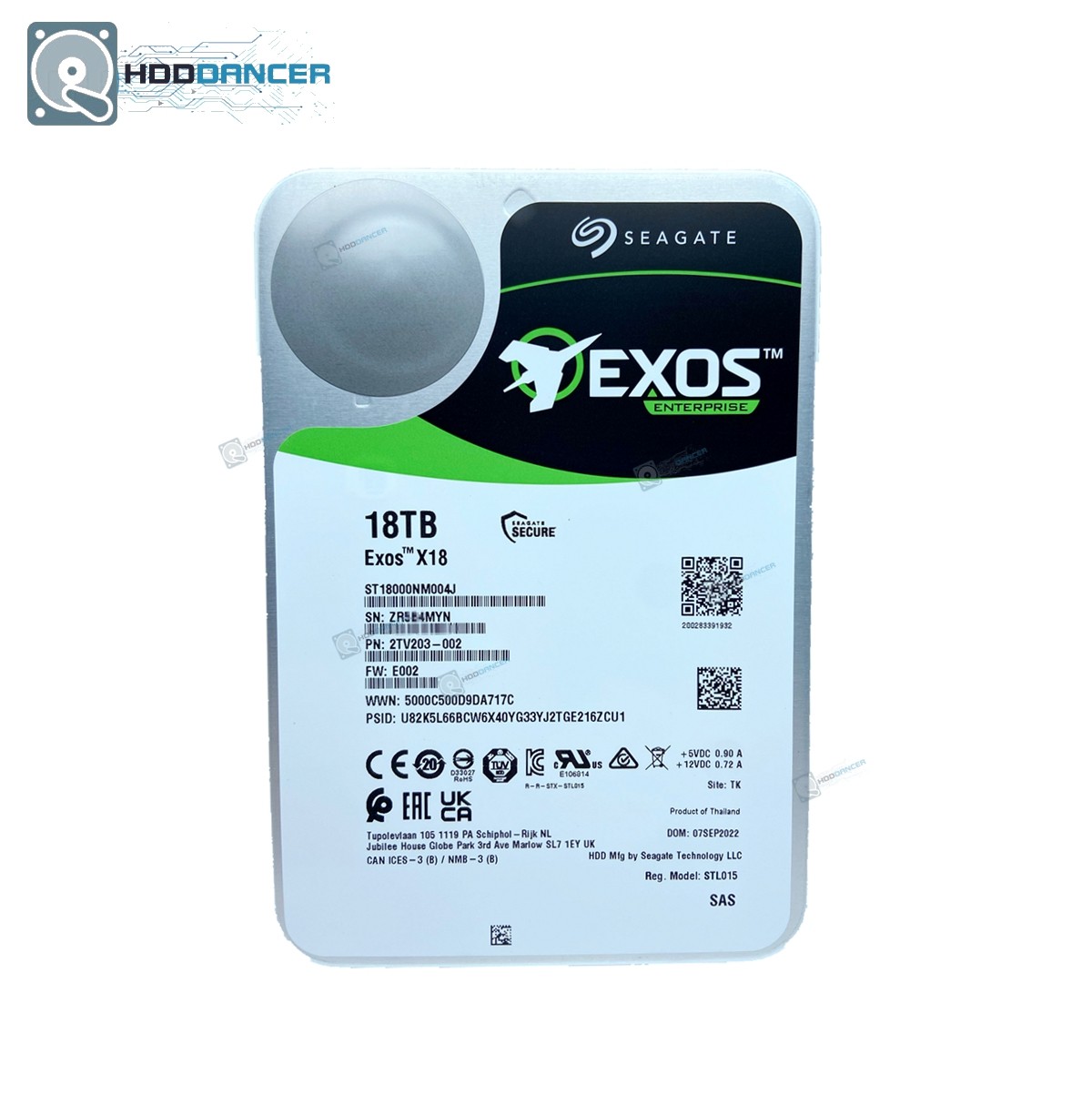 ST18000NM004J Seagate Exos X18 3.5" 18TB SAS 12Gb 7.2K Enterprise Hard Drive