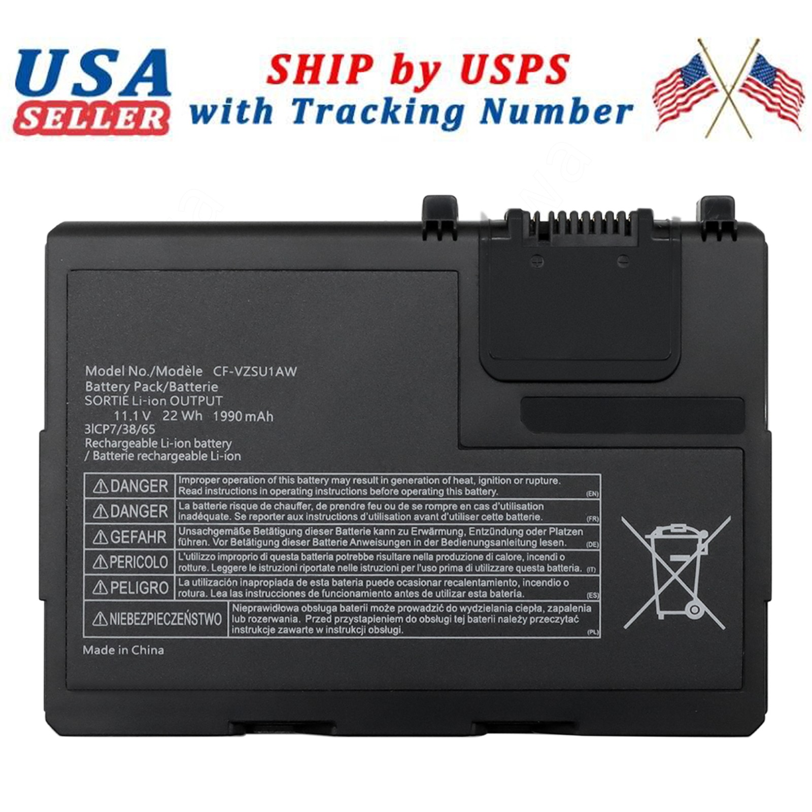 Battery CF-VZSU1AW 11.1V 1990mAH For MK2 MK1 CF-33MK1 CF-33MK2