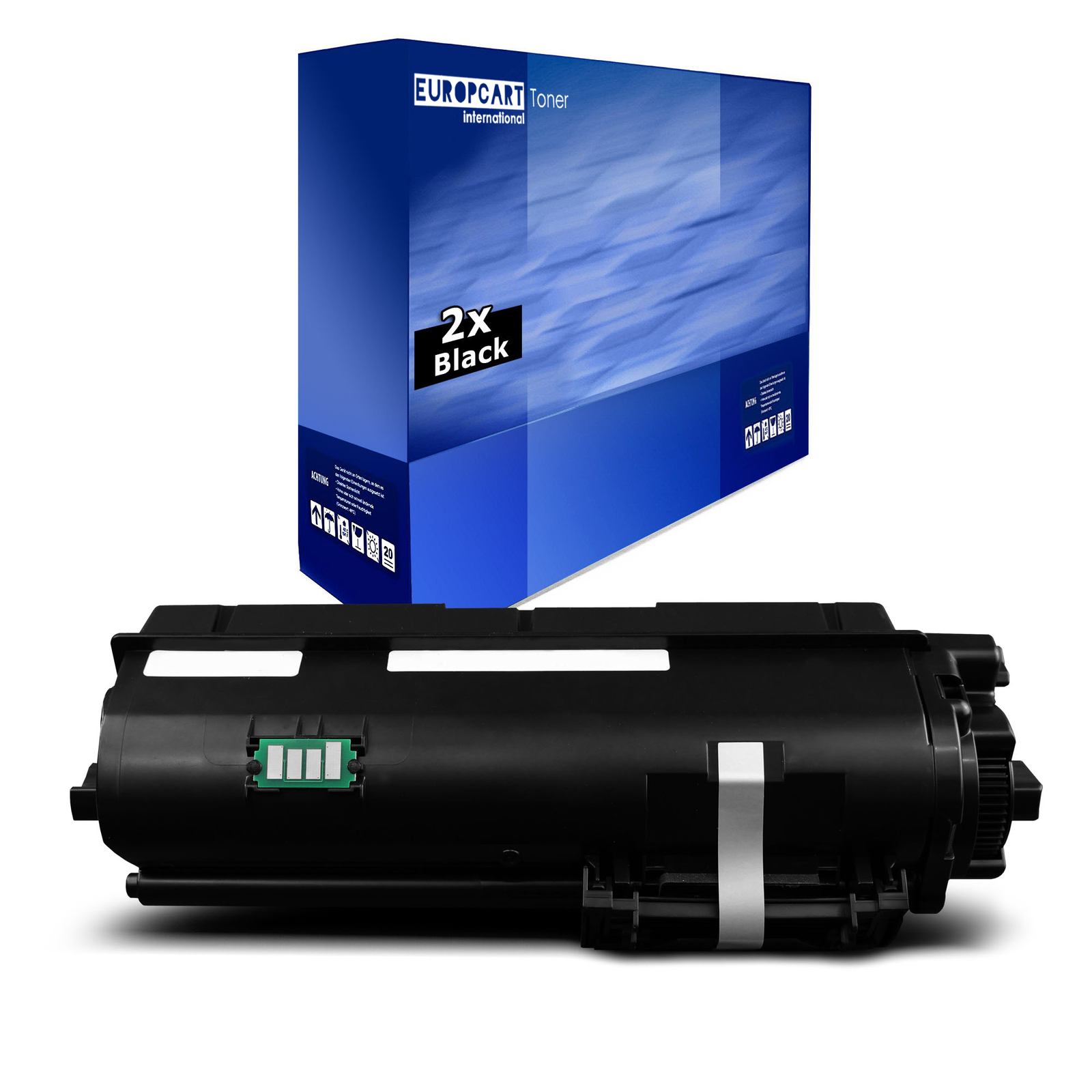 2x Europcart Toner replaces Kyocera TK-1170 TK1170 TK 1170