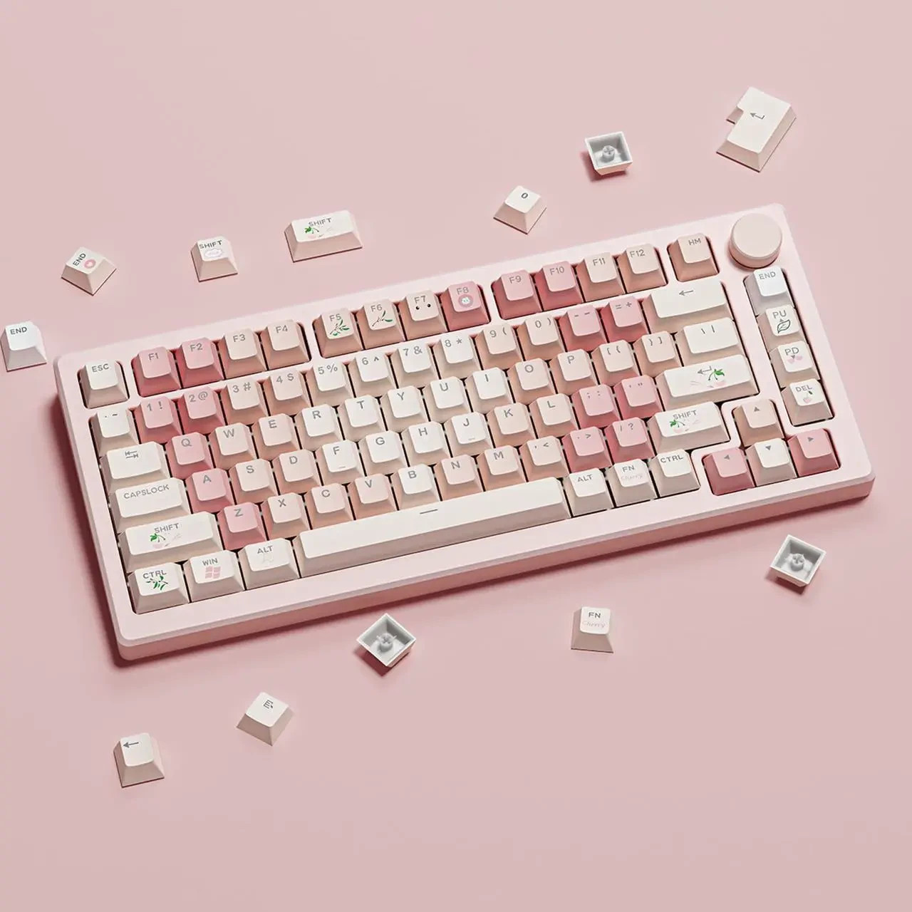 Womier Keyporia 130-Key PBT Cherry Profile Shine-Through Dye-Sublimation Keycap