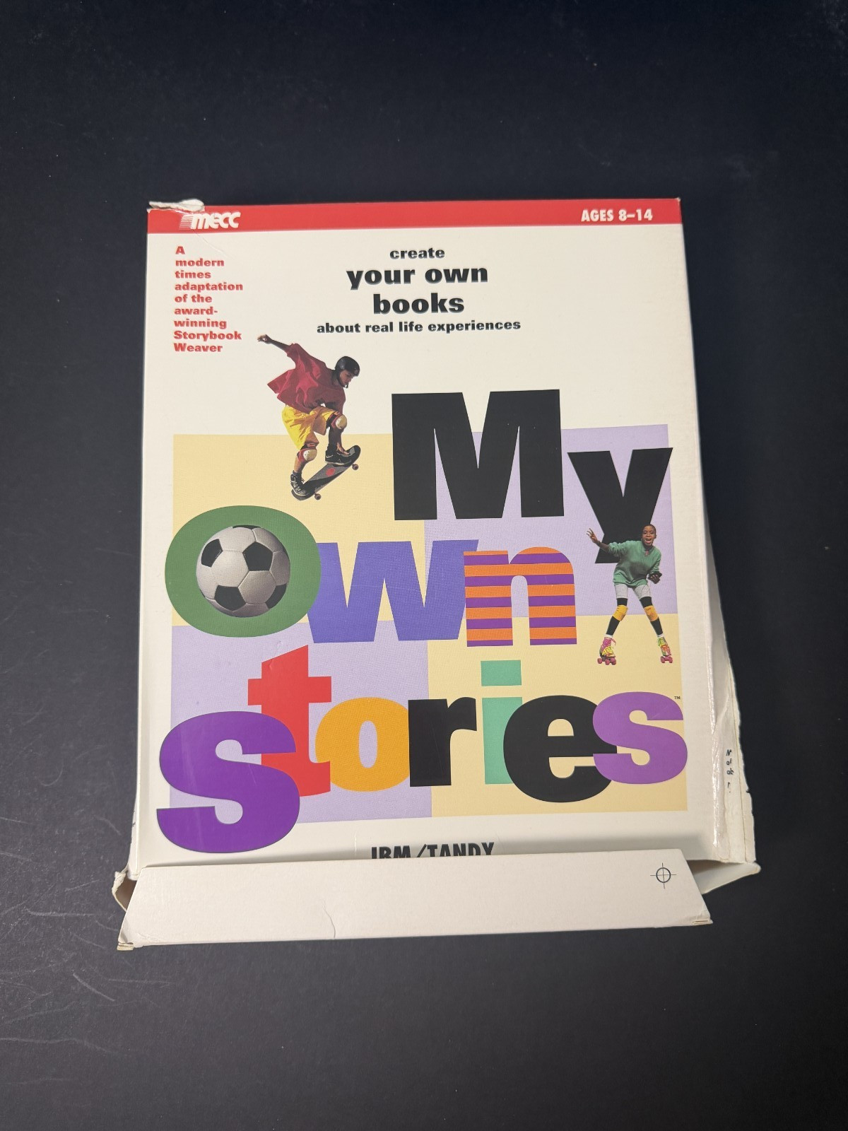 Vintage MY OWN STORIES Video Game OPEN BOX Damaged Big Box 3.5 Floppy PC