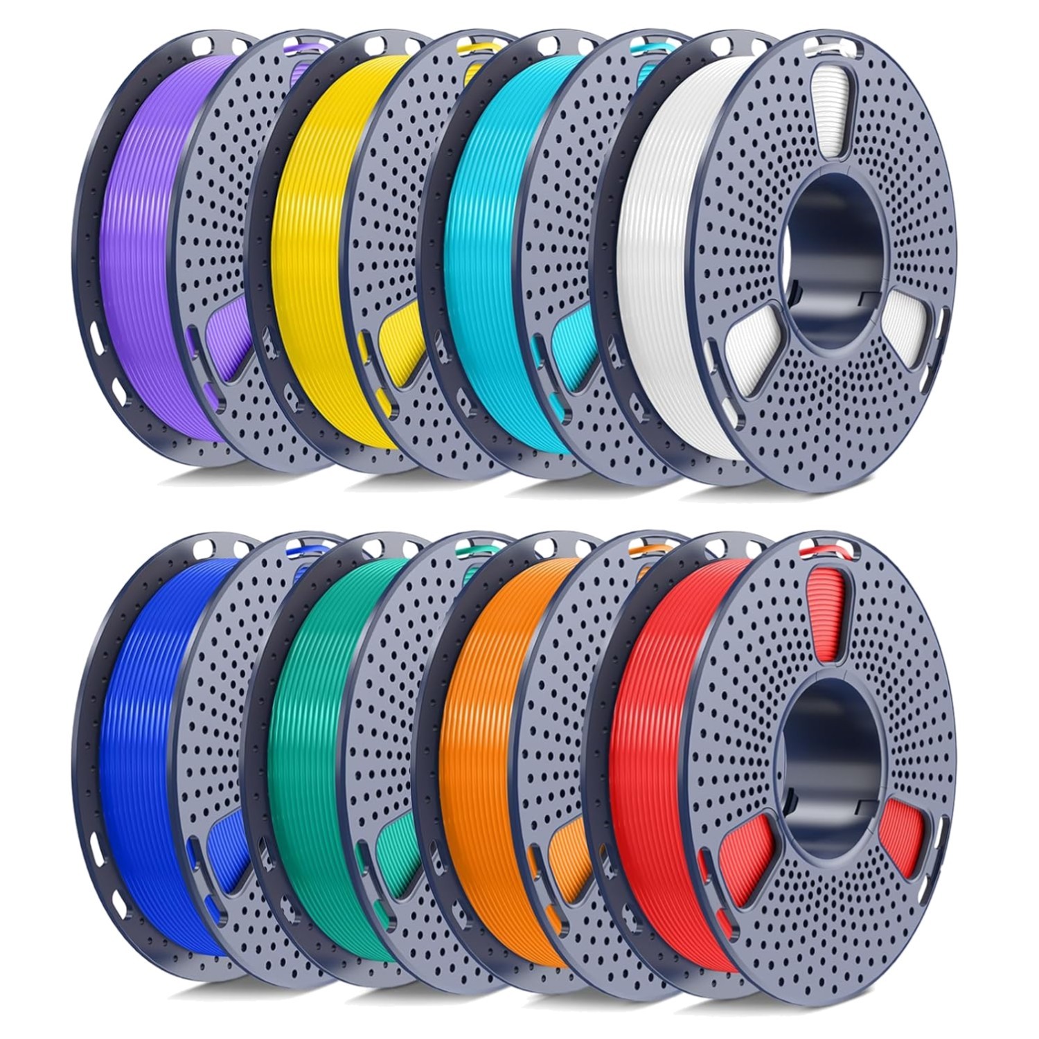 High-Quality 250g PLA Filament Set - Tangle-Free, Vibrant 3D Print Colors