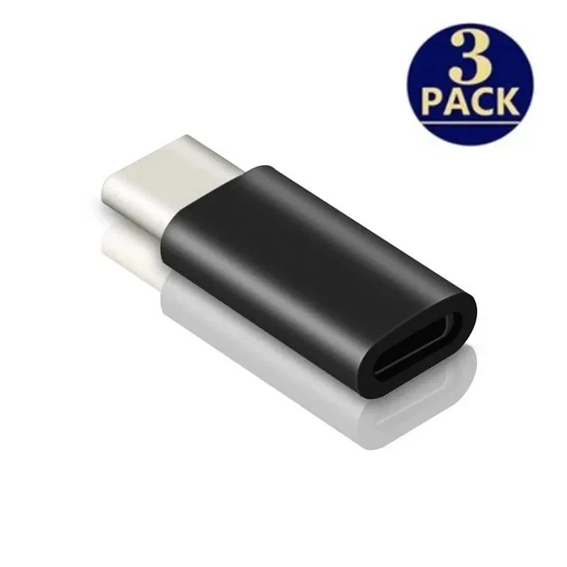 3PCS Lightning Female  to USB C Male Adapter Data Transfer & fast Charging iphon