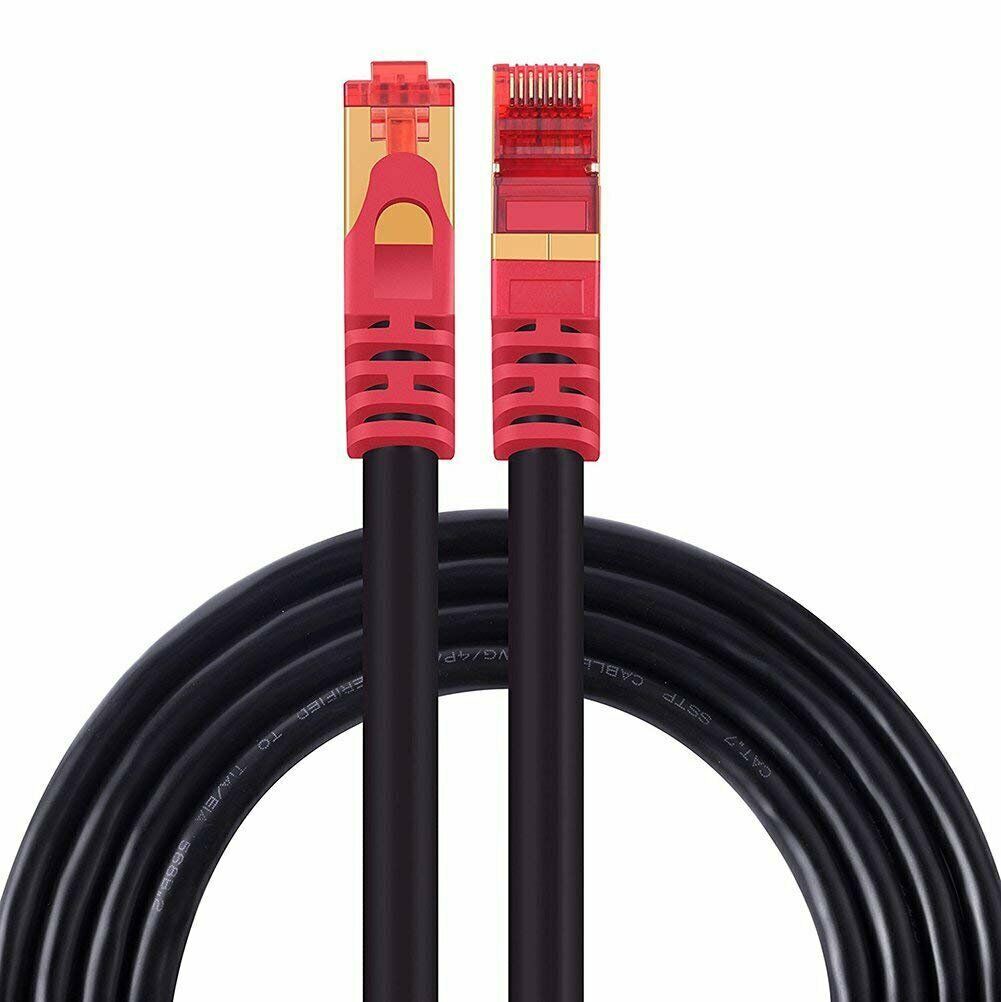 Cat7 Shielded Outdoor Network RJ45 Ethernet Patch Cable 26AWG Copper SFTP Lot