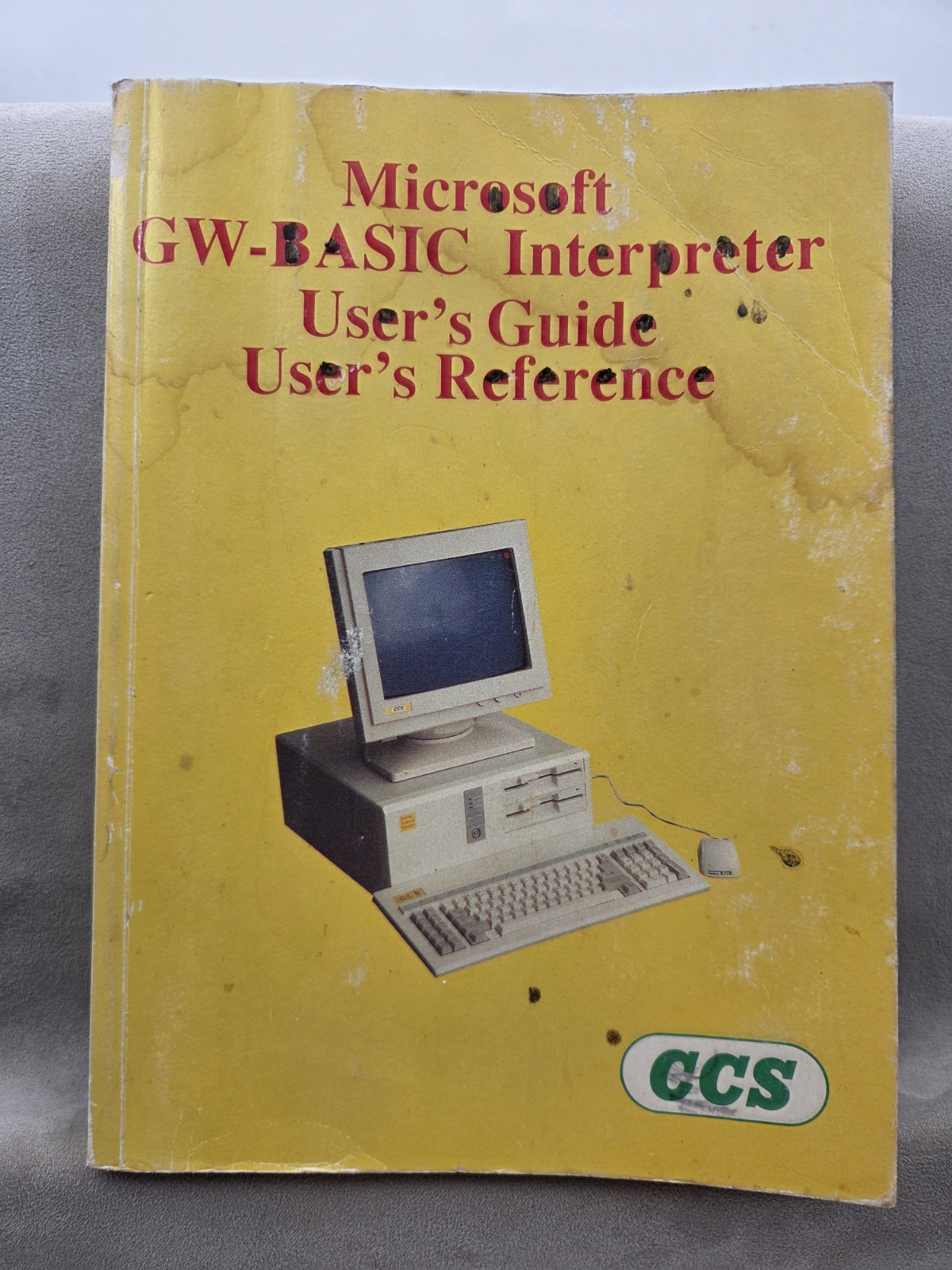 Microsoft GW-BASIC Interpreter User Guide printed manual.  Vintage Retro Referen