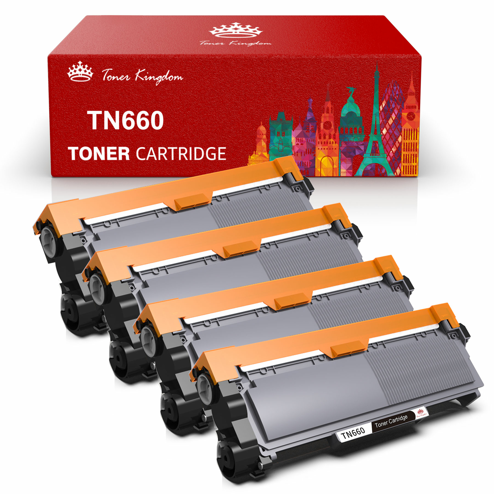 4PK Black TN660 Toner Cartridges For Brother TN-630 HL-L2320D L2360DW HL-L2380DW