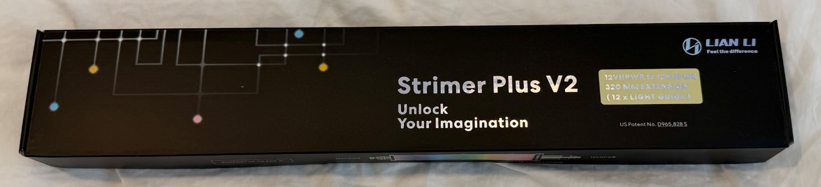 LIAN LI STRIMER PLUS V2 12VHPWR to 12VHPWR RGB Extension Cable