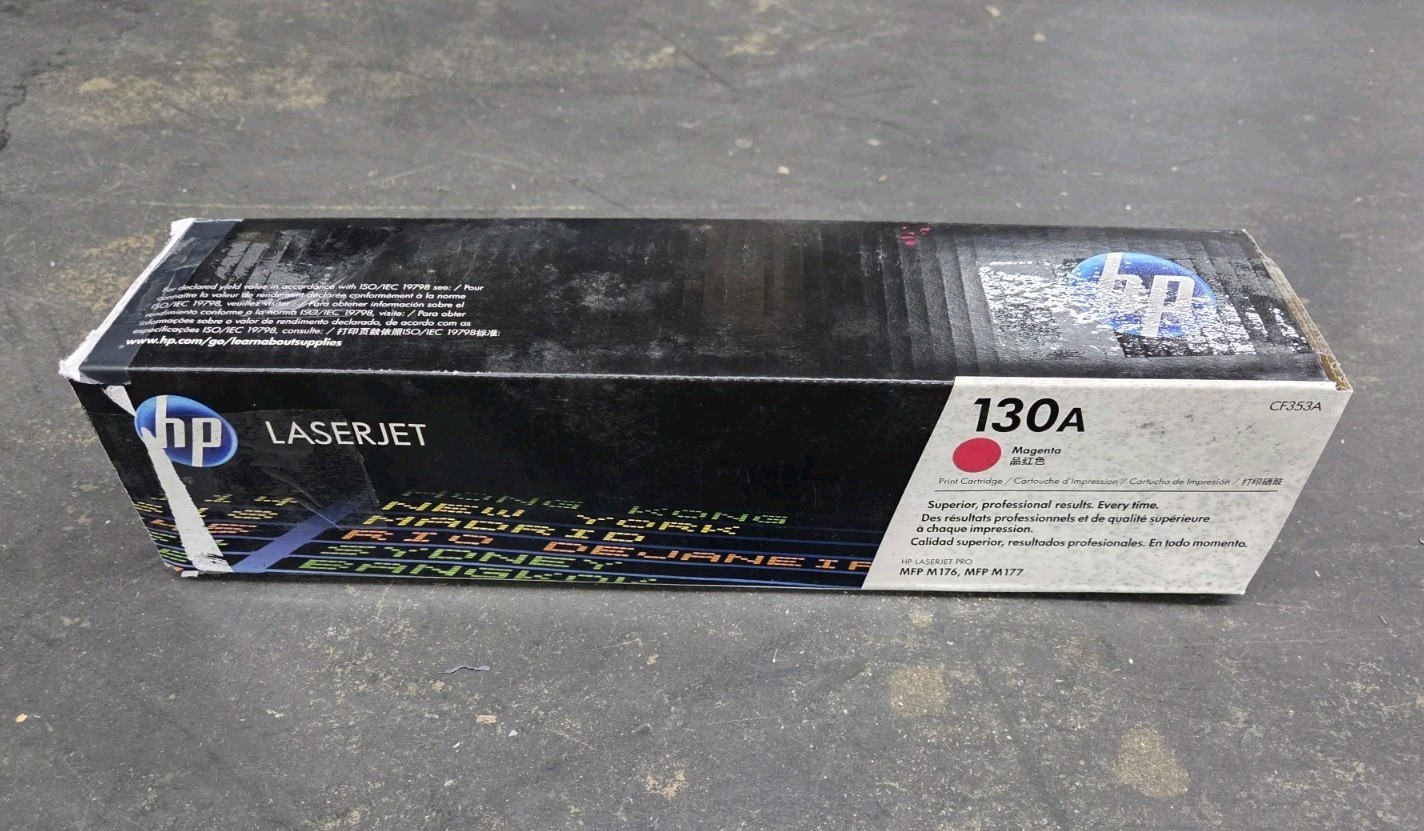 HP CF353A Genuine Toner Cartridge HP 130A Magenta Toner in Box