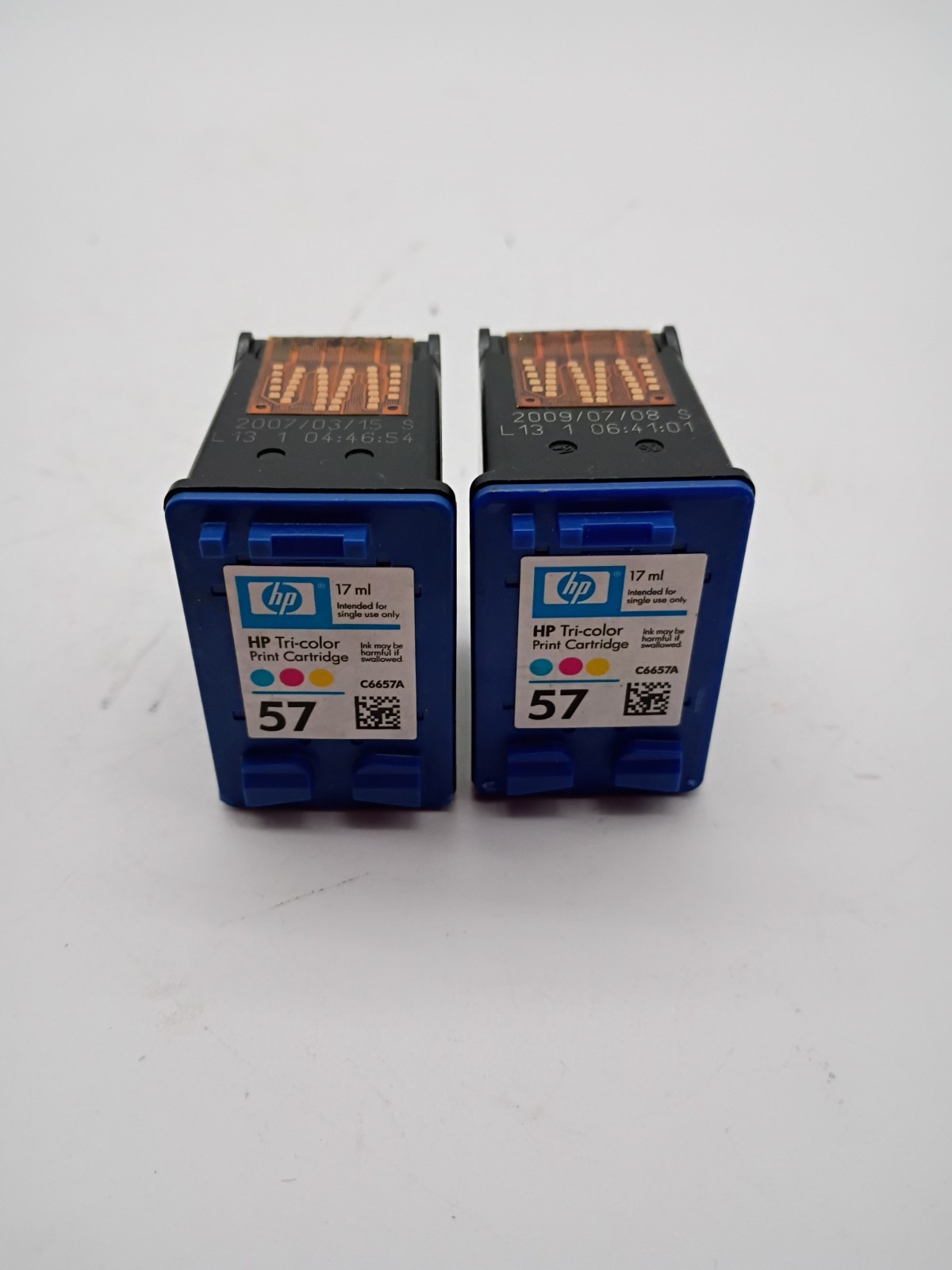 Two (2) HP Ink Cartridges 57 Black C6657A