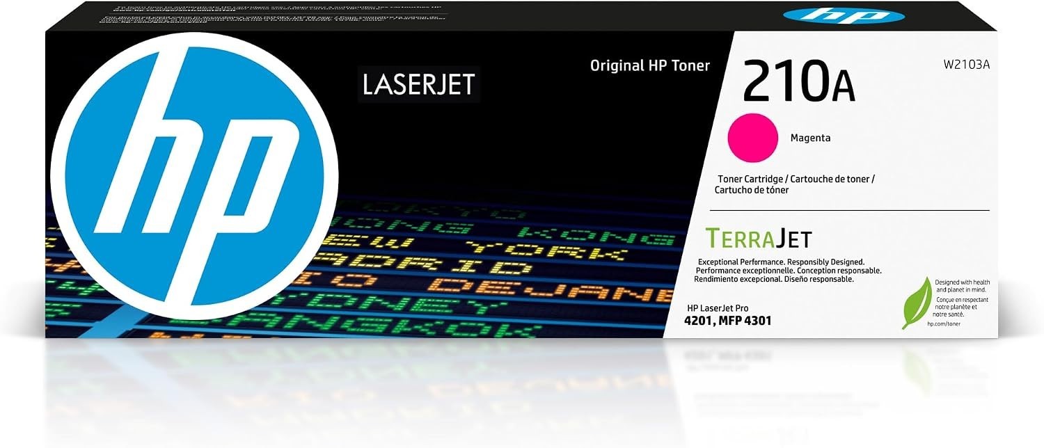 HP 210A Magenta Toner Cartridge W2103A – Genuine HP Toner for Color LaserJet Pro