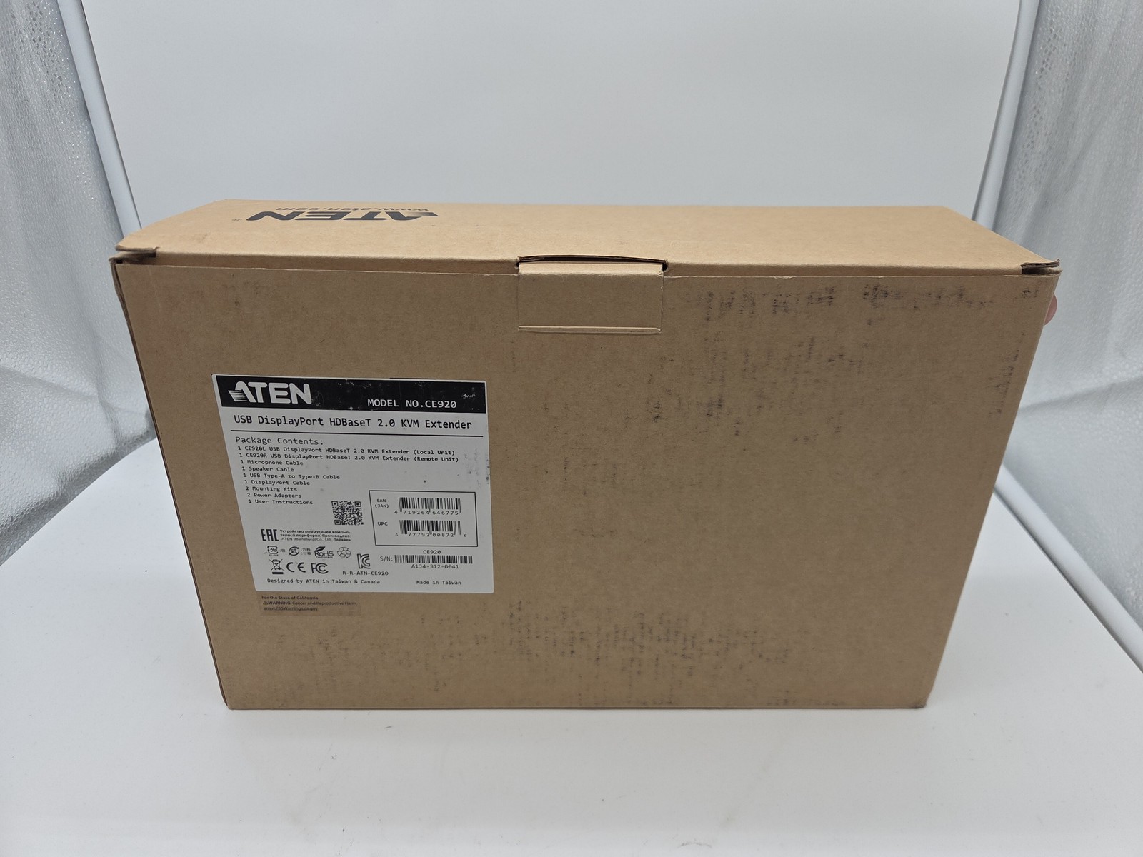 OPEN BOX Aten CE920 USB DisplayPort HDBaseT 2.0 KVM Extender 