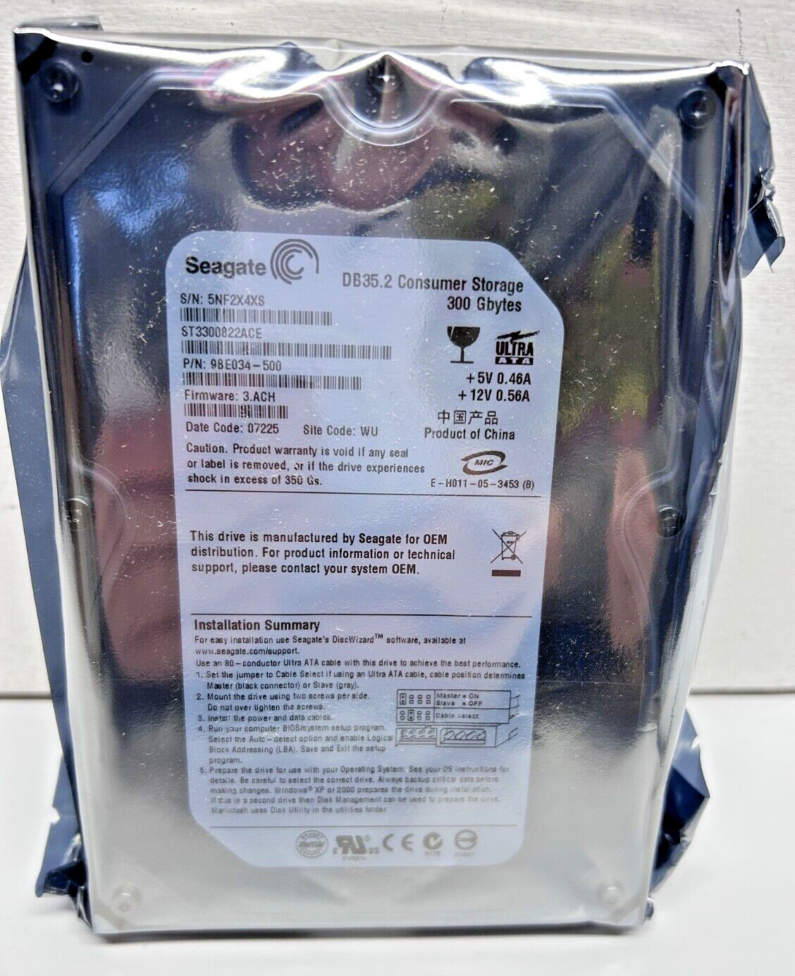 Seagate DB35.2  300 GB storage 3.5" Internal Hard Drive