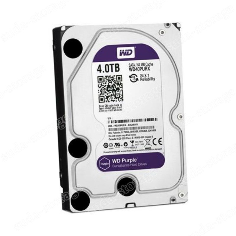 1PCS Western Digital Purple 4TB WD40PURX 5400RPM SATA 3.5" Internal HDD Hard Dr