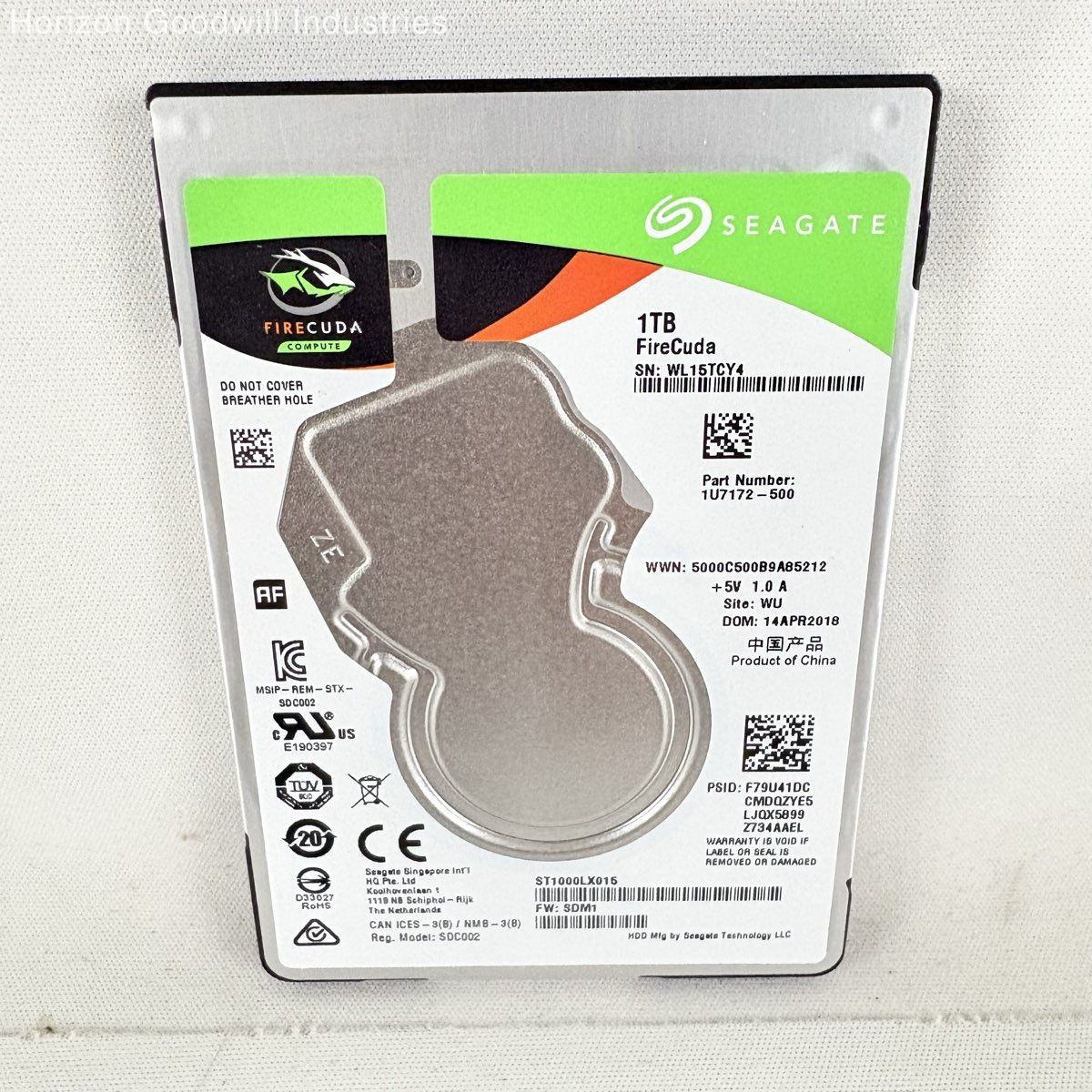 Seagate 1TB HDD FireCUDA 1U7172-500 Laptop Hard Drive (Factory Reset Wiped)