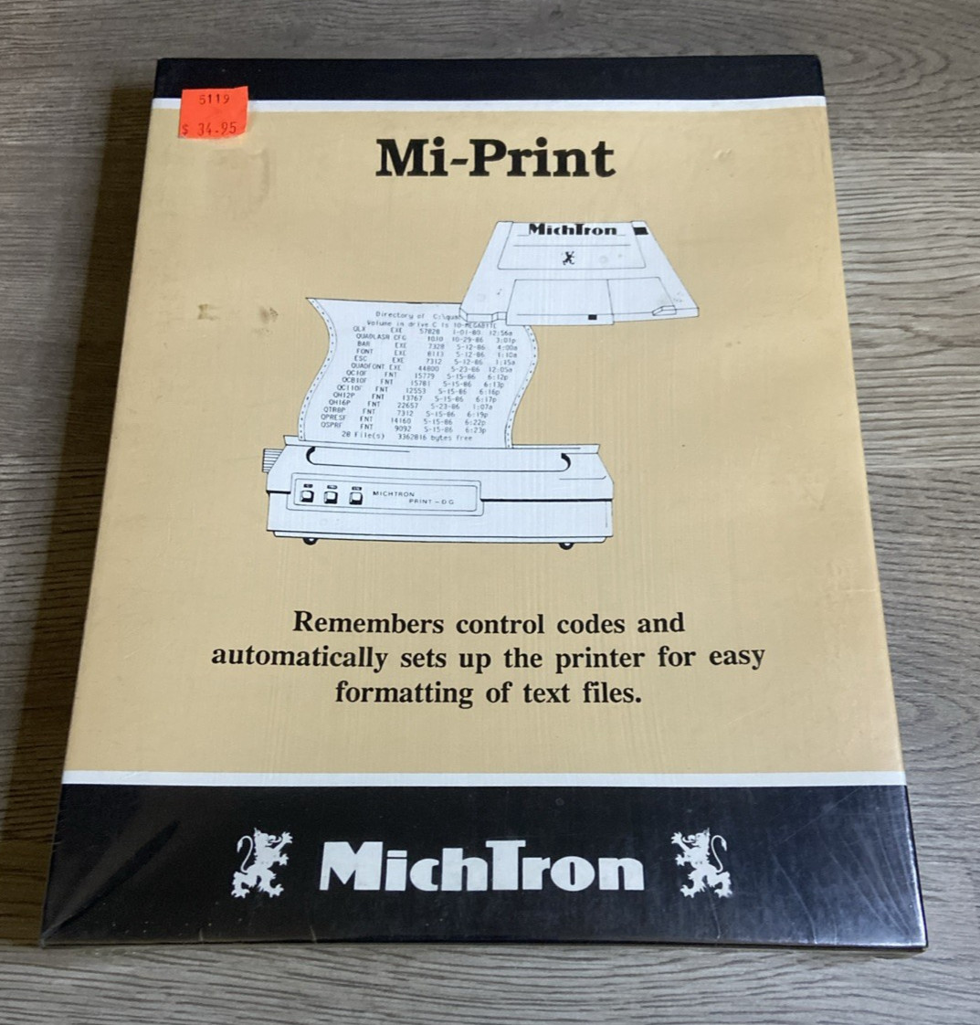 MichTron Mi-Print - Atari ST Diskette - New Sealed Box - Ultra Rare - Vintage