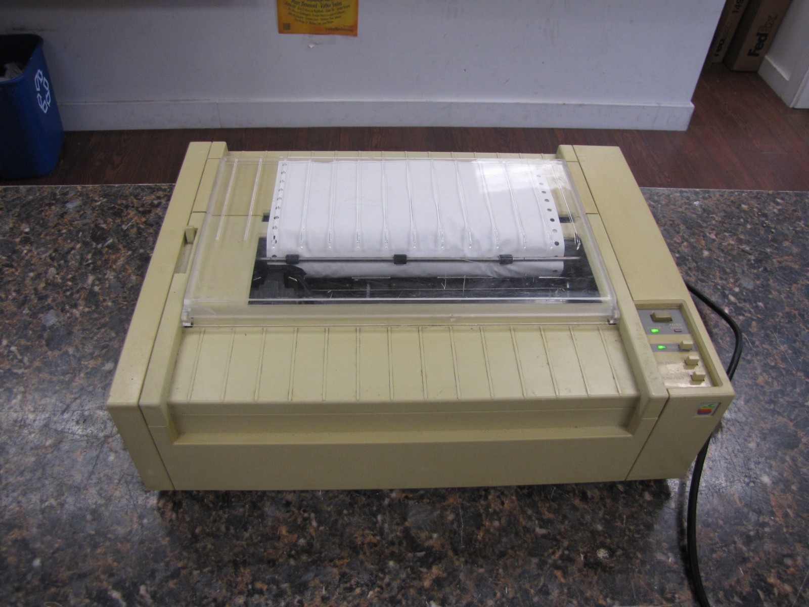 Vintage Apple ImageWriter A9M0303 Dot Matrix Printer 825-0568-A - powers green
