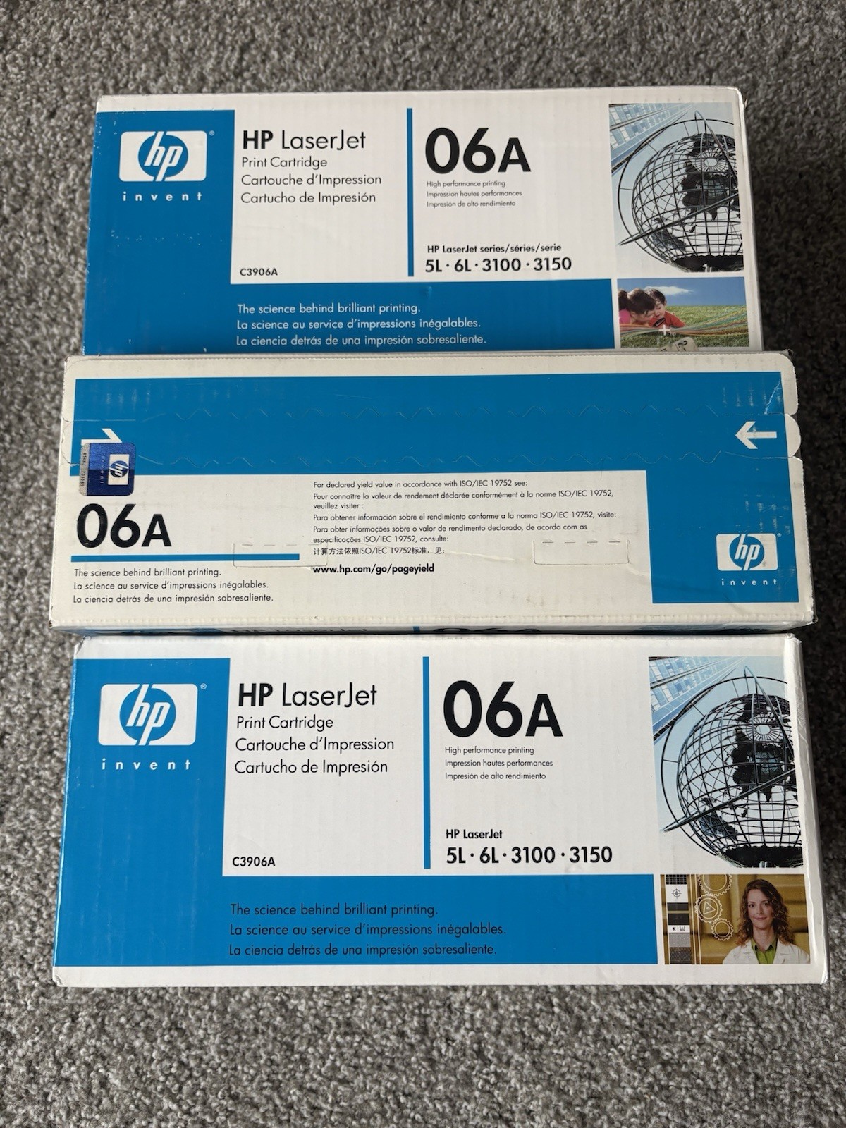 HP 06A C3906A Toner Printer Cartridge Genuine OEM Sealed - Lot of 2