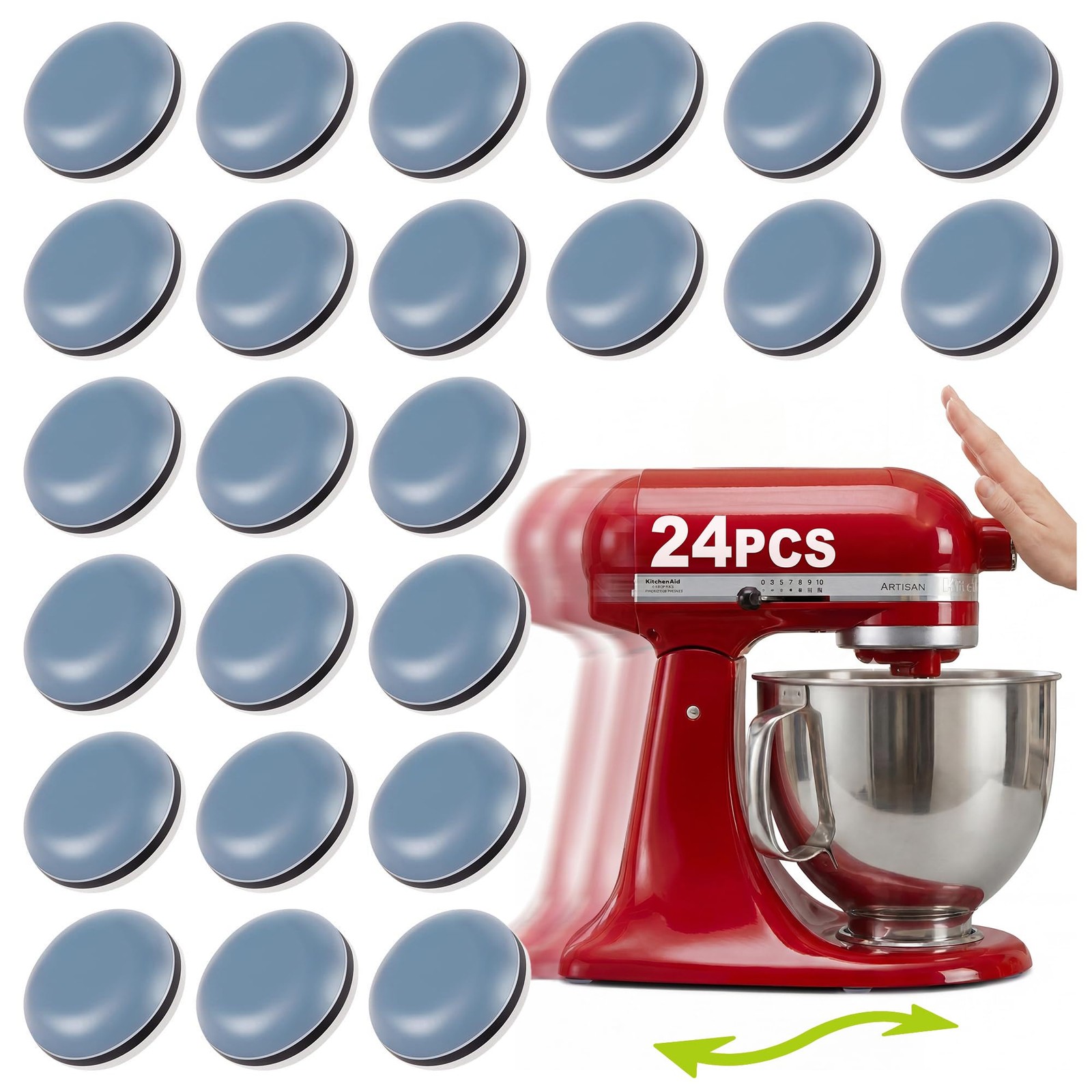 Appliance Sliders for Kitchen 24 PCS Self-Adhesive Small Kitchen Finds Applia...
