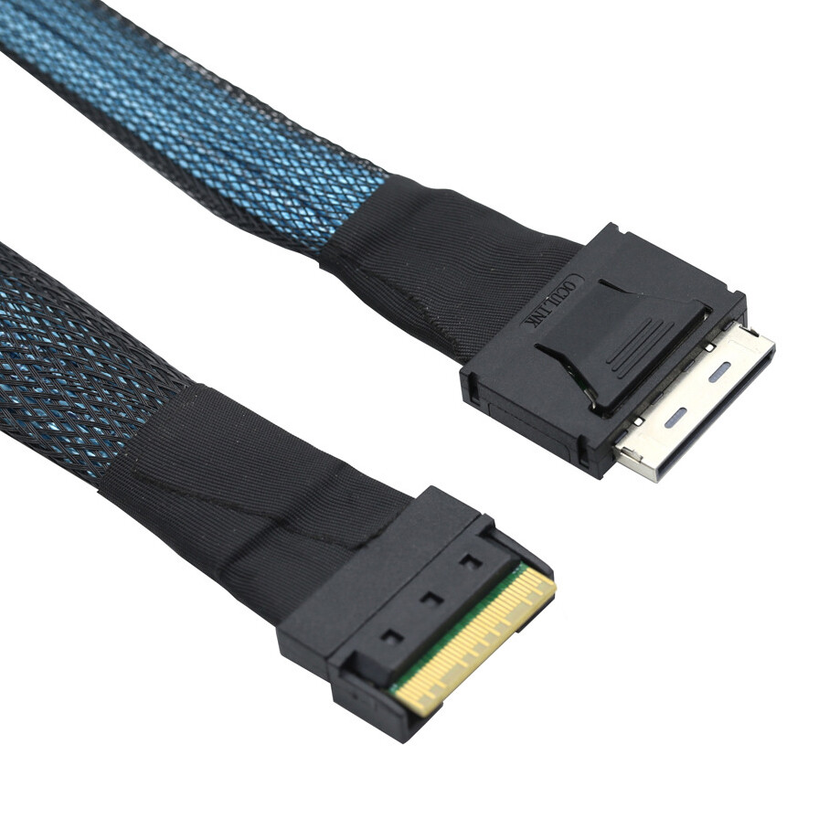 PCIE GEN 4 SlimSAS SFF-8654 to OCulink SFF-8611 8i Adapter Cable For Server