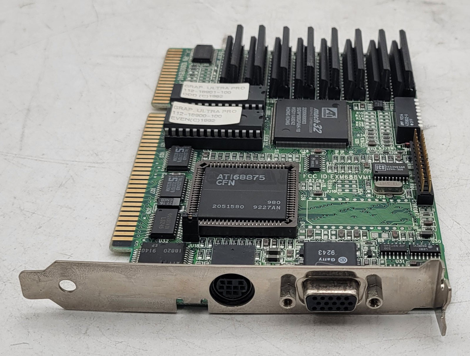 ATI Mach32 Graphics Ultra Pro 2MB ISA VGA Vintage Video Card
