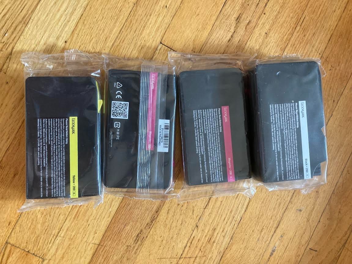 4 X Genuine OEM Lexmark 200 XL Color  Ink Cartridge For Pro   5000 5500 Printers