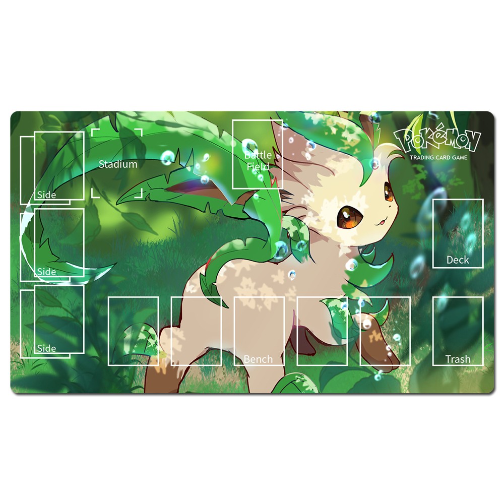 Pokemon Duel Playmat Leafeon TCG CCG Play Pad Trading Card Game Mat Mousepad