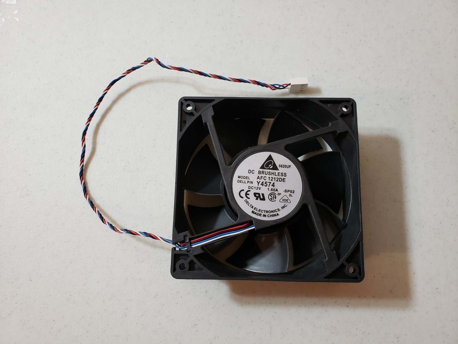Delta Cooling Fan AFC1212DE 120mm x 38mm Fan 12v 1.6A 148CFM 15 H²O 4-pin