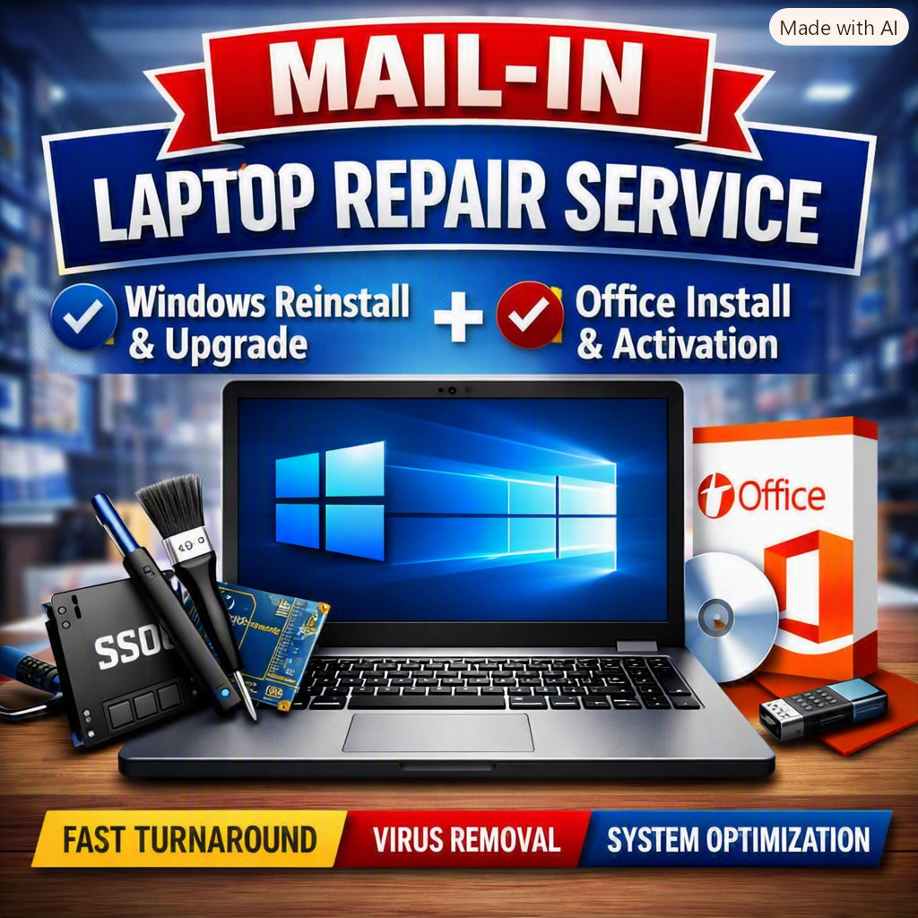 Mail-In Laptop Software Service 